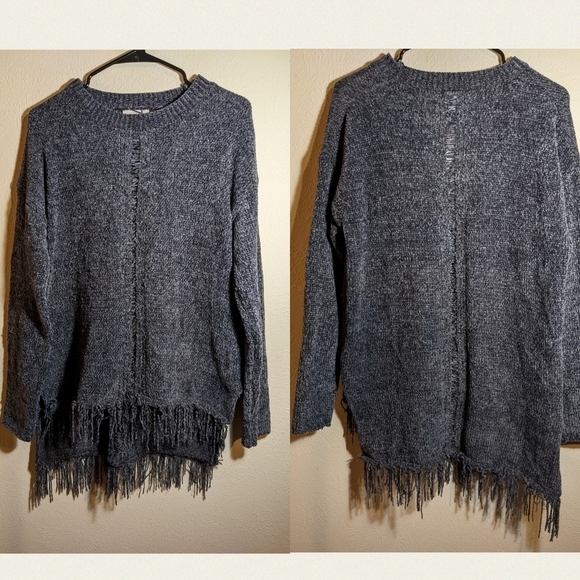 Umgee tunic fringe sweater - Picture 1 of 8
